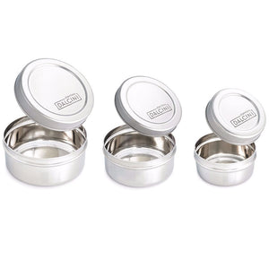 Round Snack Trio | Mix of 3 Container Sizes-Dalcini Stainless-Modern Rascals