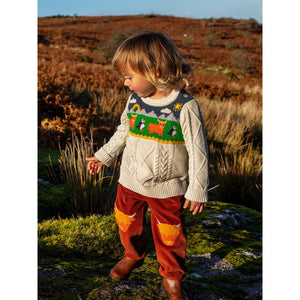 Rust / Highland Cow Arlo Cord Trousers - 2 Left Size 3-4 & 4-5 years-Frugi-Modern Rascals