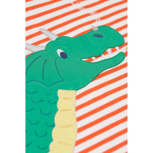Salamander Stripe/Dragon Discovery Circular Top - 1 Left Size 9-10 years-Frugi-Modern Rascals