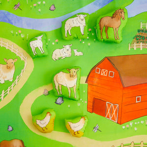 Sarah's Silks On The Farm Playmap And Stuffed Animals Set-Sarah's Silks-Modern Rascals