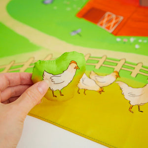 Sarah's Silks On The Farm Playmap And Stuffed Animals Set-Sarah's Silks-Modern Rascals