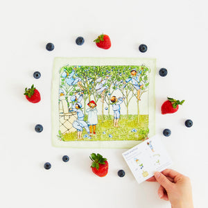 Sarah's Silks Seek and Find Playsilk - MINI Blueberry Family Family Collab with Elsa Beskow-Sarah's Silks-Modern Rascals