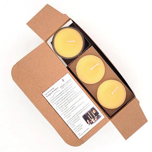 Honey Candles - 3 Pack of Citronella Beeswax Votive Candles