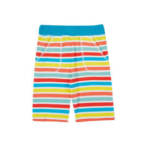 Sea Rainbow Stripe Sunny Shorts - 2 Left Size 2-3 & 3-4 years-Frugi-Modern Rascals