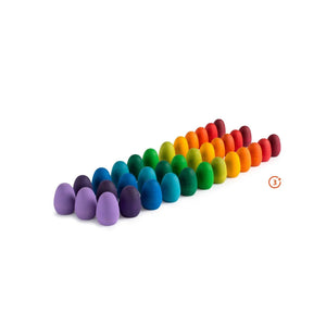 SECONDS - Grapat Loose Parts Rainbow Eggs - 36 pieces in Rainbow-Warehouse Find-Modern Rascals