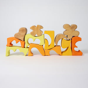 SECONDS - Grimm's Building Set Creative Puzzle - Yellow Shapes-Warehouse Find-Modern Rascals