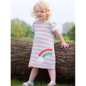 Sheepy Rainbow Short Sleeve Dress - 1 Left Size 2-3 years-Kite-Modern Rascals