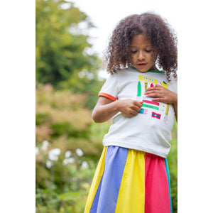Soft White / Let's Create Xavier Circular T-Shirt-Frugi-Modern Rascals