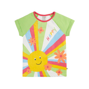 Soft White/Sun Nyomi Raglan T-Shirt-Frugi-Modern Rascals