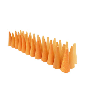 SPARE PARTS - Grapat Loose Parts Mini Cones - 36 pieces in Oranges-Grapat-Modern Rascals