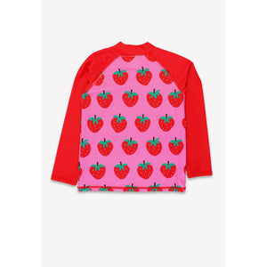 Strawberry Print Long Sleeve Rashguard-Toby Tiger-Modern Rascals
