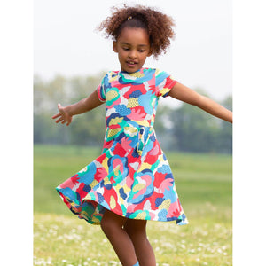 Super Doodle Short Sleeve Skater Dress - 2 Left Size 3-4 & 9-11 years-Kite-Modern Rascals