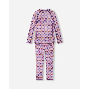 Taitoa Wool-Lyocell Blend Base Layer Set - Pale Rose - Print-Reima-Modern Rascals