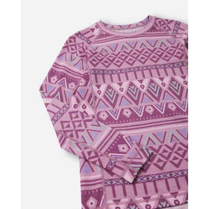 Taitoa Wool-Lyocell Blend Thermal Base Layer Set - Grey Pink - 2 Left Size 3-4 & 13-14 years-Reima-Modern Rascals