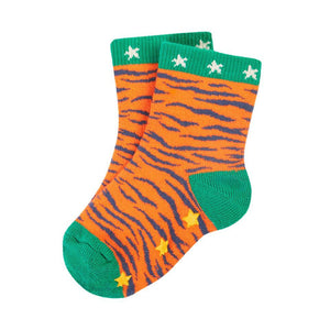 Tiger Multipack Grippy Socks - 2 Pack - 1 Left Size 0-6 months-Frugi-Modern Rascals