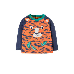 Tiger / Tiger Face Happy Raglan - 1 Left Size 3-4 years-Frugi-Modern Rascals