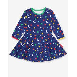 Toby Tiger Long Sleeve Star Dress - Size 5-6 years / 116cm-Warehouse Find-Modern Rascals
