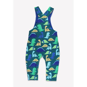 Tonal Dinosaur Print Dungarees - 1 Left Size 3-4 years-Toby Tiger-Modern Rascals