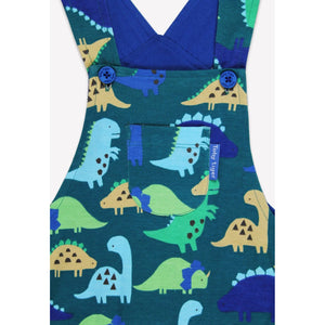 Tonal Dinosaur Print Dungarees - 1 Left Size 3-4 years-Toby Tiger-Modern Rascals
