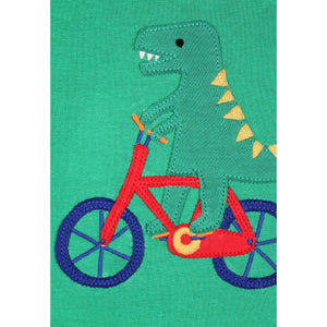 Toys Bicycle Dinosaur Applique Long Sleeve Shirt - 1 Left Size 7-8 years-Toby Tiger-Modern Rascals