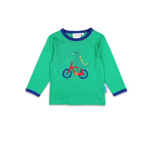 Toys Bicycle Dinosaur Applique Long Sleeve Shirt - 1 Left Size 7-8 years-Toby Tiger-Modern Rascals