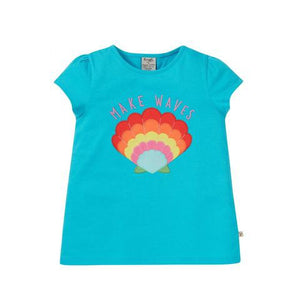 Tropical/ Sea Shell Cassia Applique T-Shirt - 2 Left Size 2-3 & 3-4 years-Frugi-Modern Rascals
