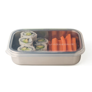 U-Konserve Rectangular Stainless Steel To Go Container - 25oz / Assorted Lid Colours-U Konserve-Modern Rascals
