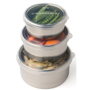 U Konserve Round Stainless Steel To Go Container - 5oz / 9oz / 16oz / Trio-U Konserve-Modern Rascals