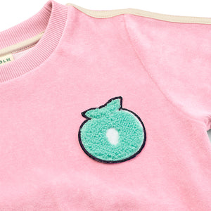 Velour Sweatshirt in Candy Floss - 2 Left Size 2-3 & 3-4 years-Smafolk-Modern Rascals