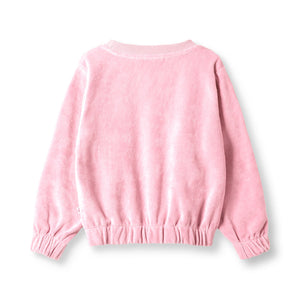 Velour Sweatshirt in Candy Floss-Smafolk-Modern Rascals