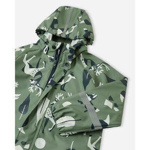 Vesti Waterproof Rain Coat - Green Clay-Reima-Modern Rascals