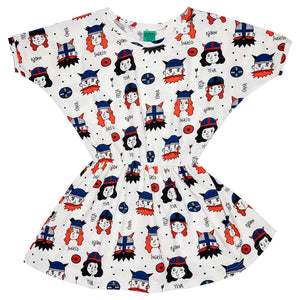 Vikings Short Sleeve Dress - 1 Left Size 9-11 years-Raspberry Republic-Modern Rascals