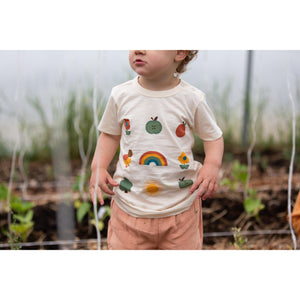 Vintage Rainbows Short Sleeve Popper T-Shirt-Little Green Radicals-Modern Rascals