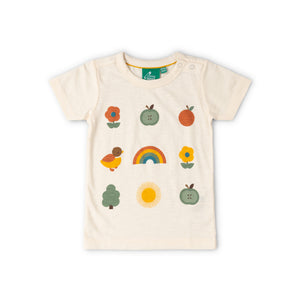 Vintage Rainbows Short Sleeve Popper T-Shirt-Little Green Radicals-Modern Rascals