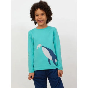 Whale And Manatee Long Sleeve T-Shirt - 2 Left Size 8-9 & 9-11 years-Kite-Modern Rascals