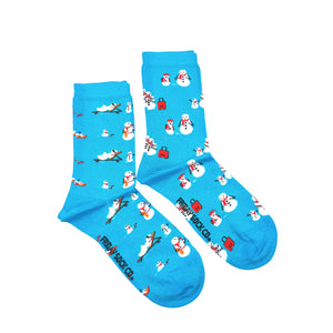 Women's Snowperson Vacation Socks-Friday Sock Co.-Modern Rascals