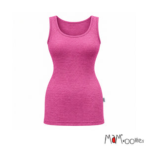 Women's Wool Tank Top - Nebula Pink-ManyMonths Nature Woolies-Modern Rascals