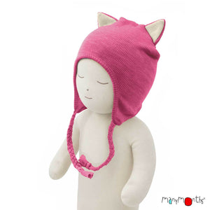 Wool Beanie with Kitty Ears - Multiple Colours-ManyMonths Nature Woolies-Modern Rascals
