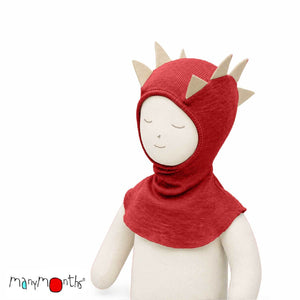 Wool Dino Hood / Balaclava - Multiple Colours-ManyMonths Nature Woolies-Modern Rascals