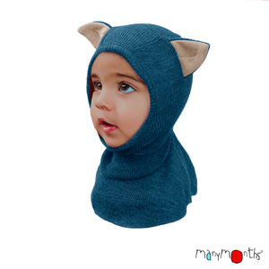 Wool Elephant Hood / Balaclava with Kitty Ears - Multiple Colours-ManyMonths Nature Woolies-Modern Rascals