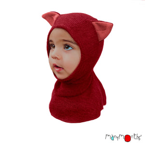Wool Elephant Hood / Balaclava with Kitty Ears - Multiple Colours-ManyMonths Nature Woolies-Modern Rascals