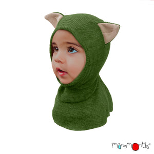Wool Elephant Hood / Balaclava with Kitty Ears - Multiple Colours-ManyMonths Nature Woolies-Modern Rascals