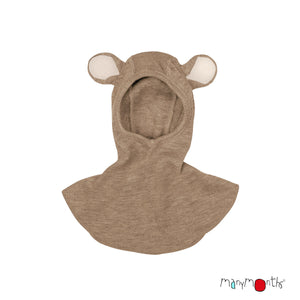 Wool Elephant Hood / Balaclava with Teddy Bear Ears - Multiple Colours-ManyMonths Nature Woolies-Modern Rascals