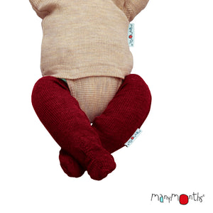 Wool Long Tube Baby Booties - Multiple Colours-ManyMonths Nature Woolies-Modern Rascals