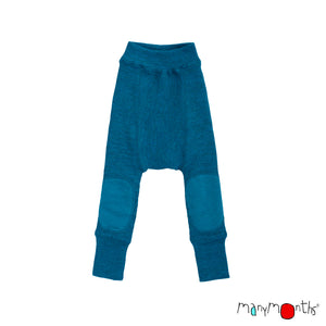 Wool Reversible Longies with Oval Knee Patches (Double Layer) - Multiple Colours-ManyMonths Nature Woolies-Modern Rascals