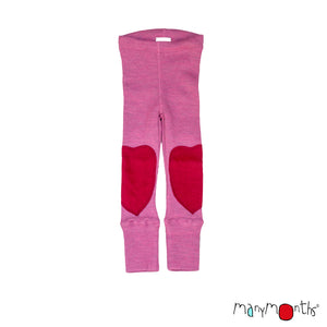 Wool Unisex Leggings with Heart Knee Patches - Multiple Colours-ManyMonths Nature Woolies-Modern Rascals