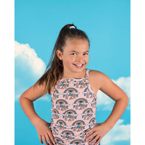 World Peace Tank Top - Powder Pink - 1 Left Size 2-3 years-Jelly Alligator-Modern Rascals
