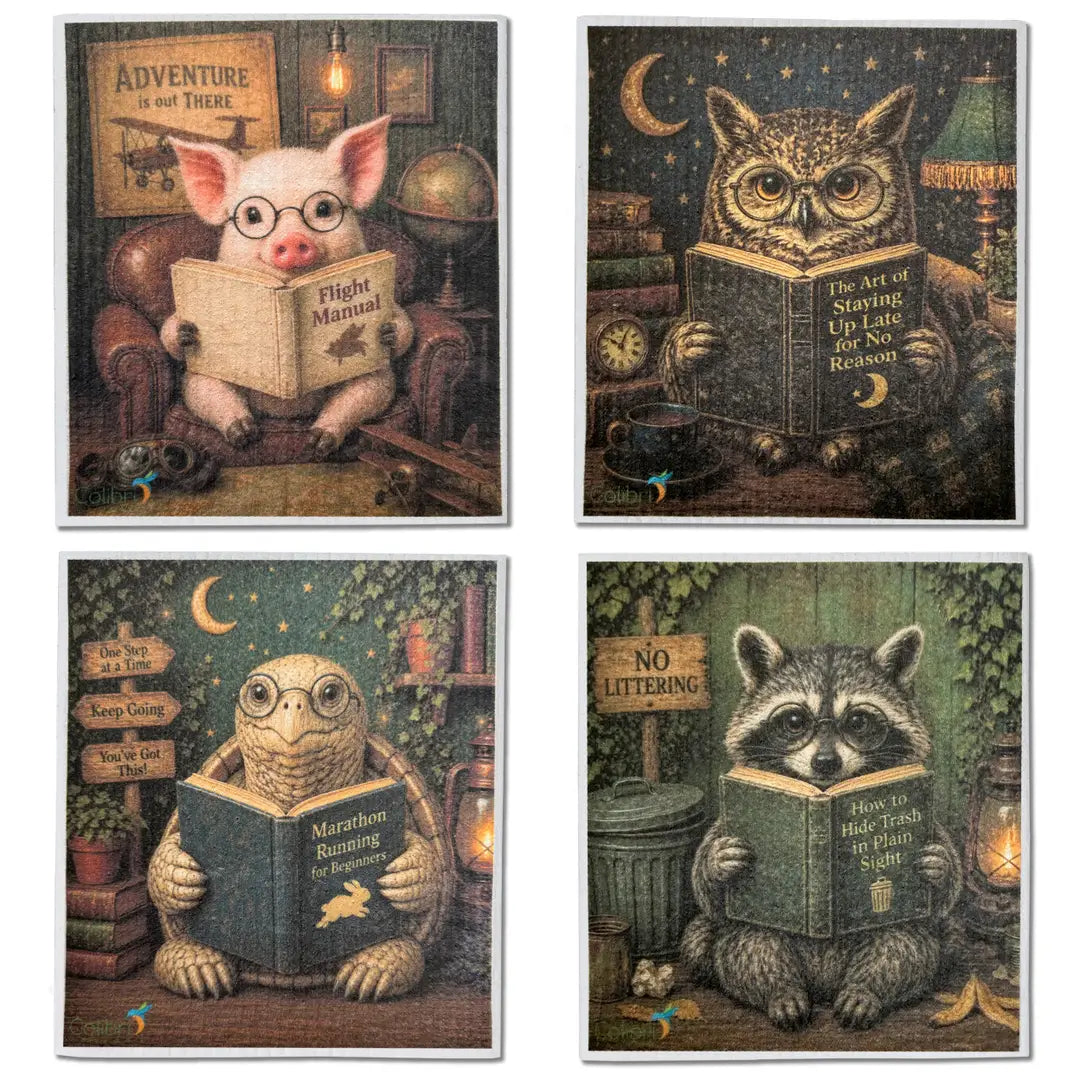 4 Pk Sponge Cloths - In the Books