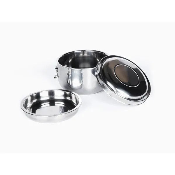 2 Layer Double-Walled Stainless Steel Food Storage Container - 14cm-Onyx-Modern Rascals