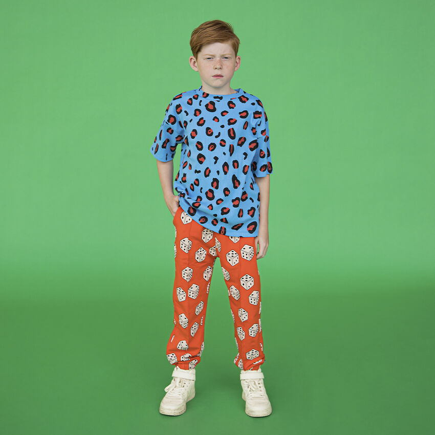 CARLIJNQ - Leopard Print Ribbed Oversized Tshirt - Size 7-8 (128cm)